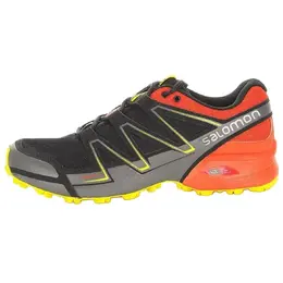 Salomon: Чёрные кроссовки 
