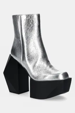 United Nude: Серебристые ботинки 