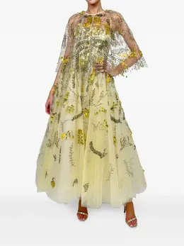 Monique Lhuillier: Платье с растительным принтом 