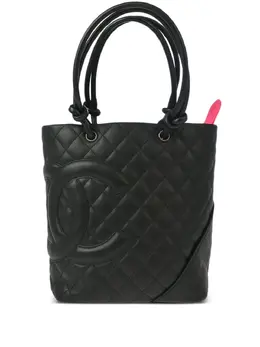 CHANEL Pre-Owned: Чёрная сумка-шоппер 