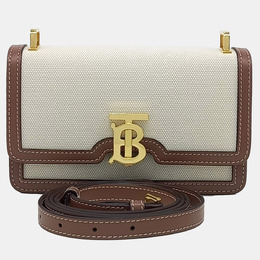 Burberry: Бежевая сумка через плечо  TB