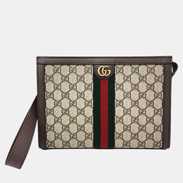 Gucci: Бежевый клатч  Ophidia GG
