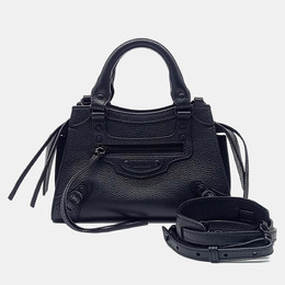Balenciaga: Чёрная сумка  Neo Classic Mini