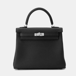 Hermes: Чёрная сумка  Kelly 25
