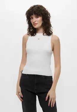 Calvin Klein Jeans: Белый топ 