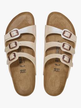 Birkenstock: Белые сандалии  Birko Flor