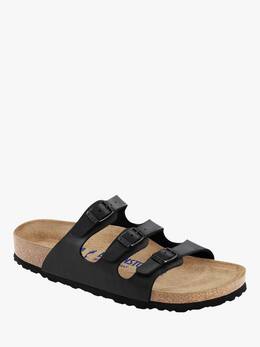Birkenstock: Чёрные сандалии  Birko Flor