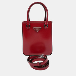 Prada: Красная сумка-шоппер 