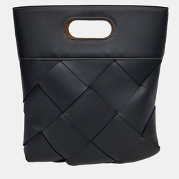 Bottega Veneta: Чёрная сумка-шоппер 