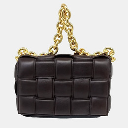 Bottega Veneta: Коричневая сумка  Chain Cassette