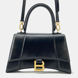 Balenciaga: Чёрная сумка  Hourglass