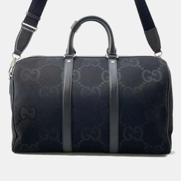 Gucci: Чёрная сумка  GG