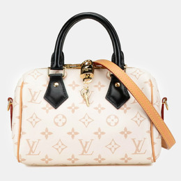 Louis Vuitton: Белая сумка  Speedy