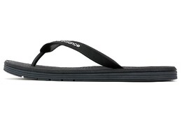 New Balance: Чёрные шлёпанцы 