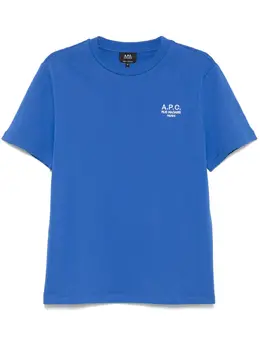 A.P.C.: Голубая футболка  Rue Madame