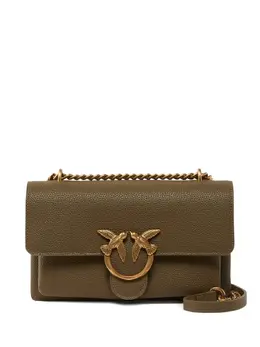 PINKO: Коричневая сумка через плечо  Love
