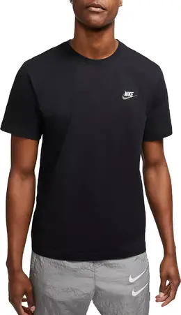 Nike: Чёрная футболка  Sportswear Club