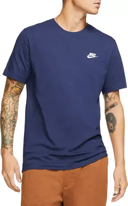 Nike: Синяя футболка  Sportswear Club