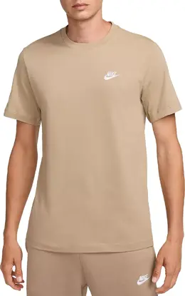 Nike: Футболка  Sportswear Club цвета хаки