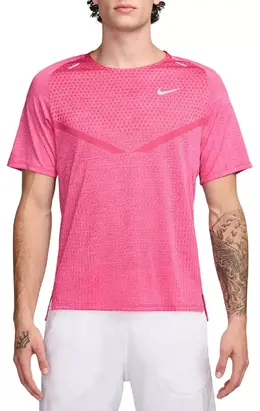 Nike: Розовая футболка  Dri FIT
