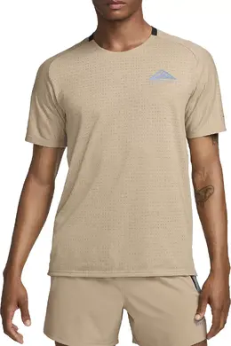 Nike: Футболка  Dri FIT Trail цвета хаки