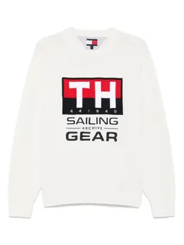 Tommy Hilfiger: Белый свитер 