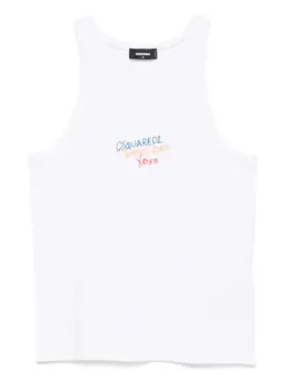 DSQUARED2: Белая майка  Tank