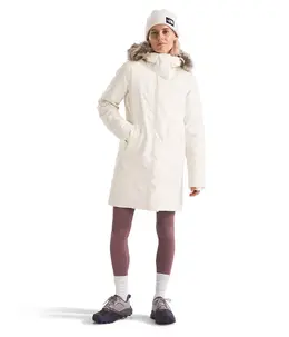 The North Face: Белый пуховик 