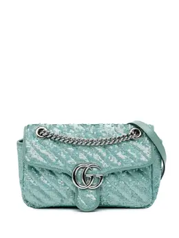 Gucci Pre-Owned: Зелёная сумка через плечо 