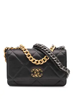 CHANEL Pre-Owned: Чёрный кошелёк 