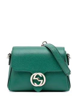 Gucci Pre-Owned: Зелёная сумка через плечо 