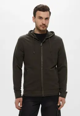 Armani Exchange: Толстовка цвета хаки 