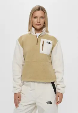 The North Face: Бежевая толстовка 
