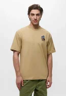 The North Face: Бежевая футболка 