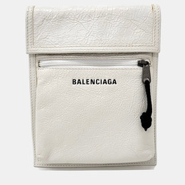 Balenciaga: Белая сумка через плечо  Explorer