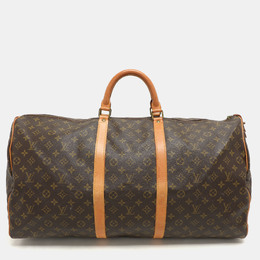 Louis Vuitton: Коричневая сумка  Keepall
