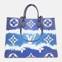 Louis Vuitton: Голубая сумка-шоппер 