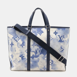 Louis Vuitton: Голубая сумка-шоппер 