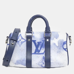 Louis Vuitton: Голубая сумка  Keepall