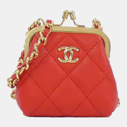 Chanel: Красный клатч 