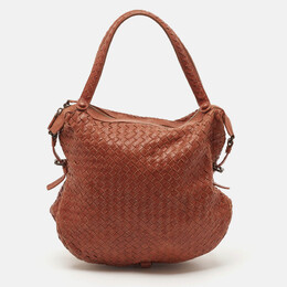 Bottega Veneta: Коричневая сумка  Intrecciato