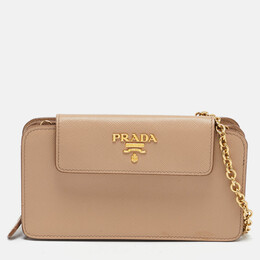 Prada: Бежевый кошелёк 