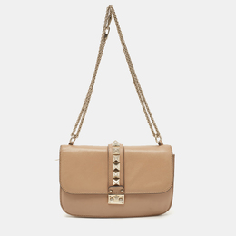 Valentino: Бежевая сумка 