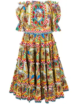 Dolce & Gabbana: Платье  Carretto с принтом