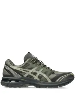 ASICS: Зелёные кроссовки  Gel