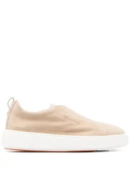 Santoni: Бежевые кроссовки 
