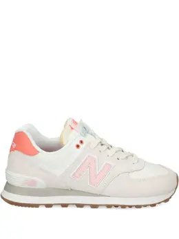 New Balance: Белые кроссовки  574