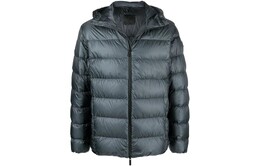 Moncler: Серый пуховик 