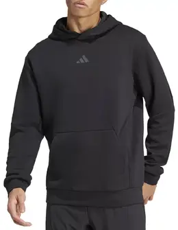 Adidas: Чёрная толстовка 