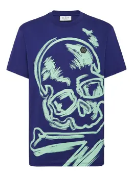 Philipp Plein: Голубая футболка  Skull